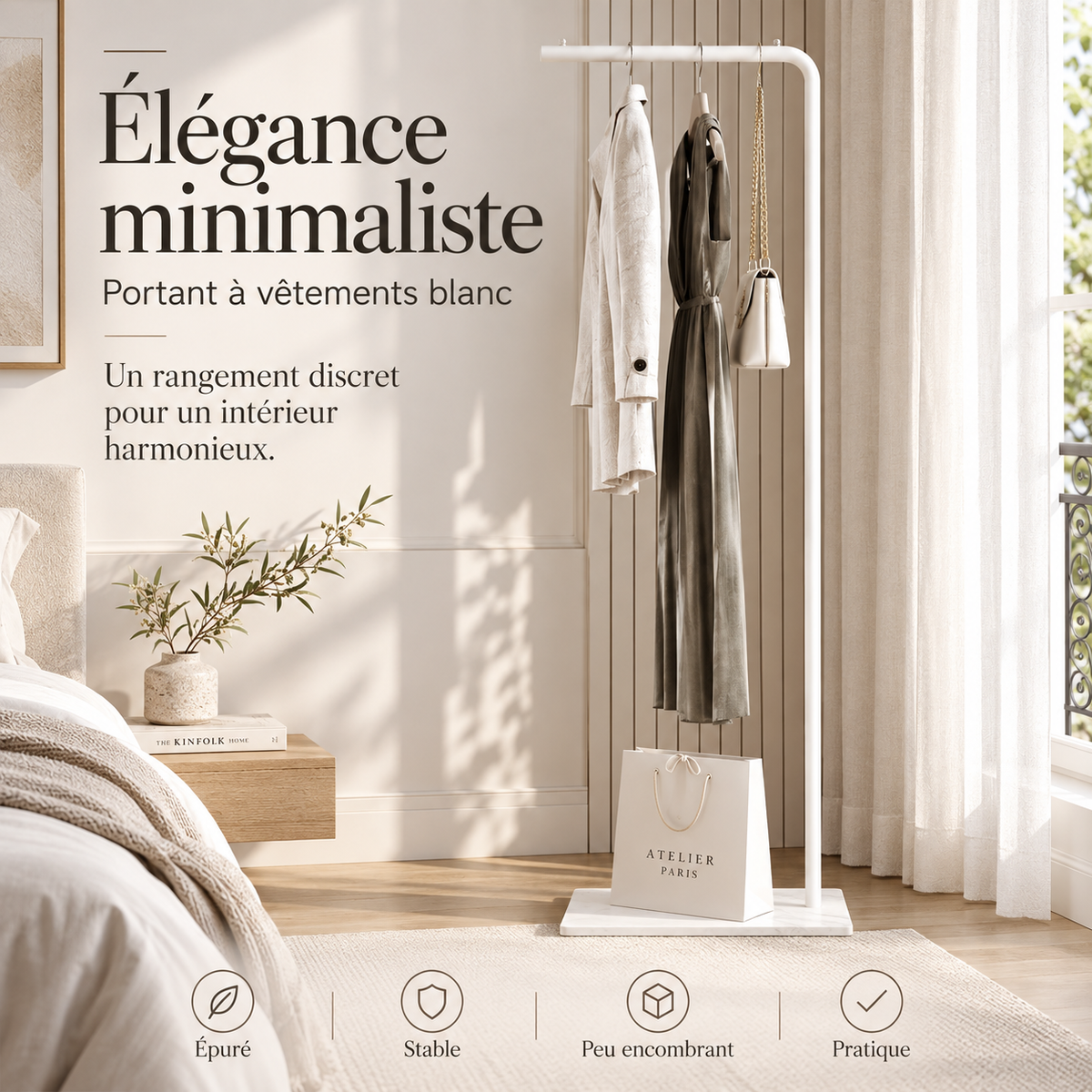 Valet de chambre en métal scandinave autonome – 3 modèles