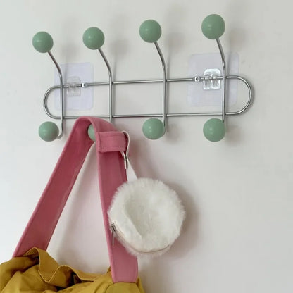Porte-manteau mural 4, 5 ou 6 crochets – Vert / 4 crochets