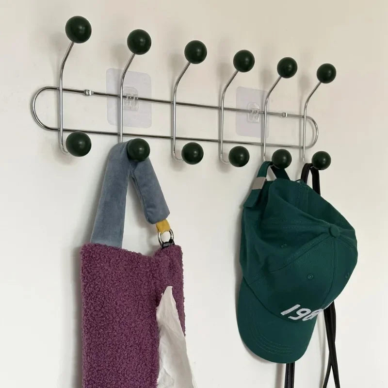 Porte-manteau mural 4, 5 ou 6 crochets – Vert foncé / 6 crochets