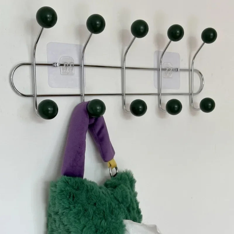Porte-manteau mural 4, 5 ou 6 crochets – Vert foncé / 5 crochets