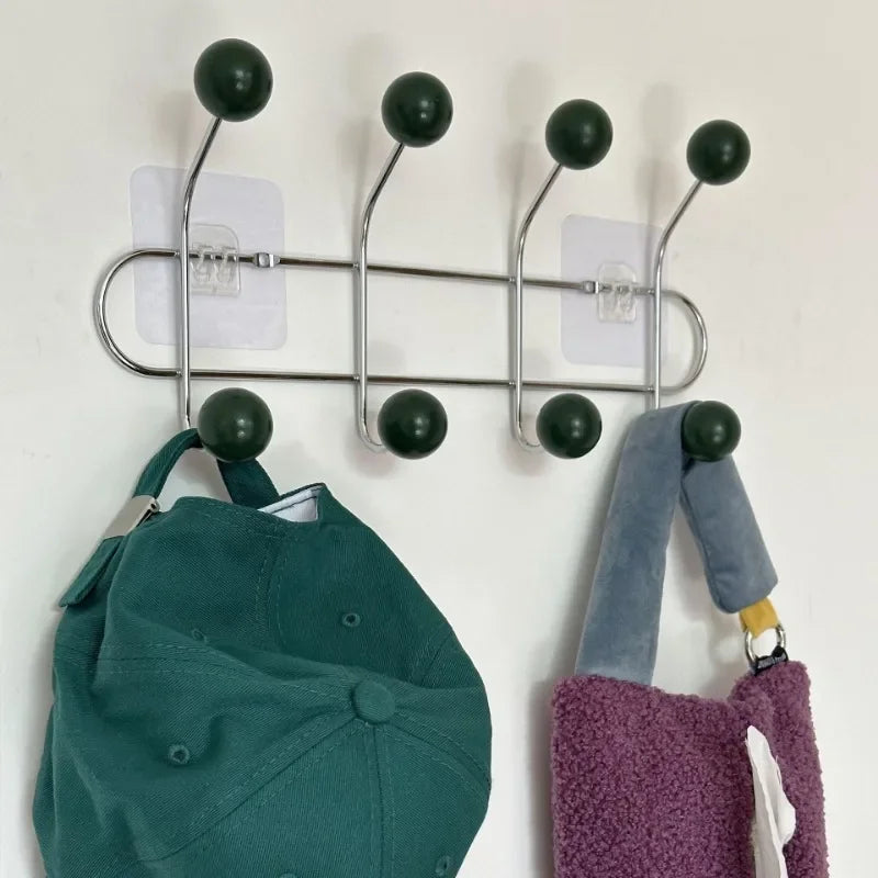 Porte-manteau mural 4, 5 ou 6 crochets – Vert foncé / 4 crochets