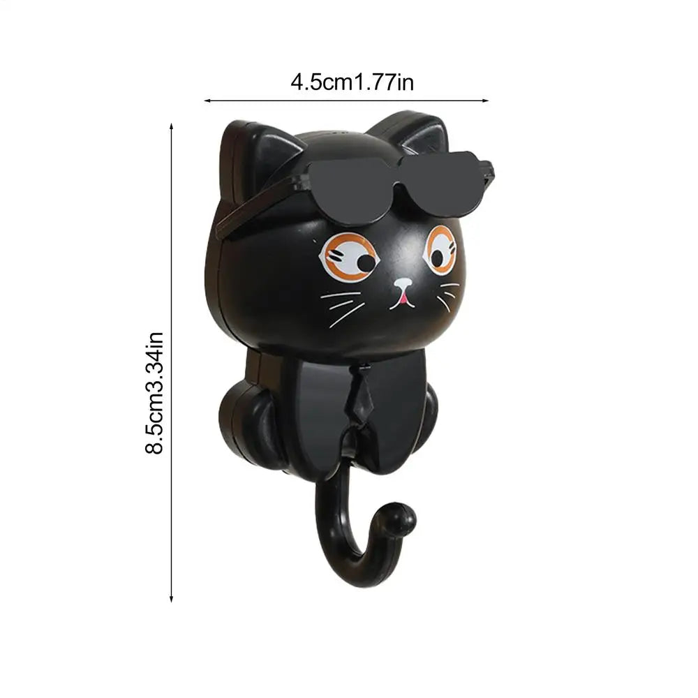 Crochets muraux chat dessin animé – Multifonctionnels imperméables – photo 2