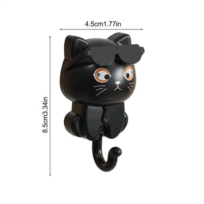 Crochets muraux chat dessin animé – Multifonctionnels imperméables – photo 2