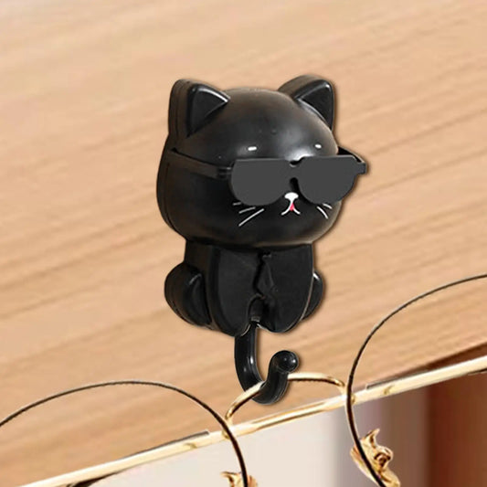 Crochets muraux chat dessin animé – Multifonctionnels imperméables – photo 1