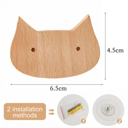 Crochets muraux en bois en forme d'animaux et de formes – 25 modèles