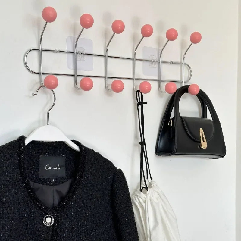 Porte-manteau mural 4, 5 ou 6 crochets – Rose / 6 crochets