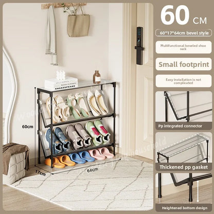Étagère à chaussures inclinée multicouche – 60 ou 84 cm