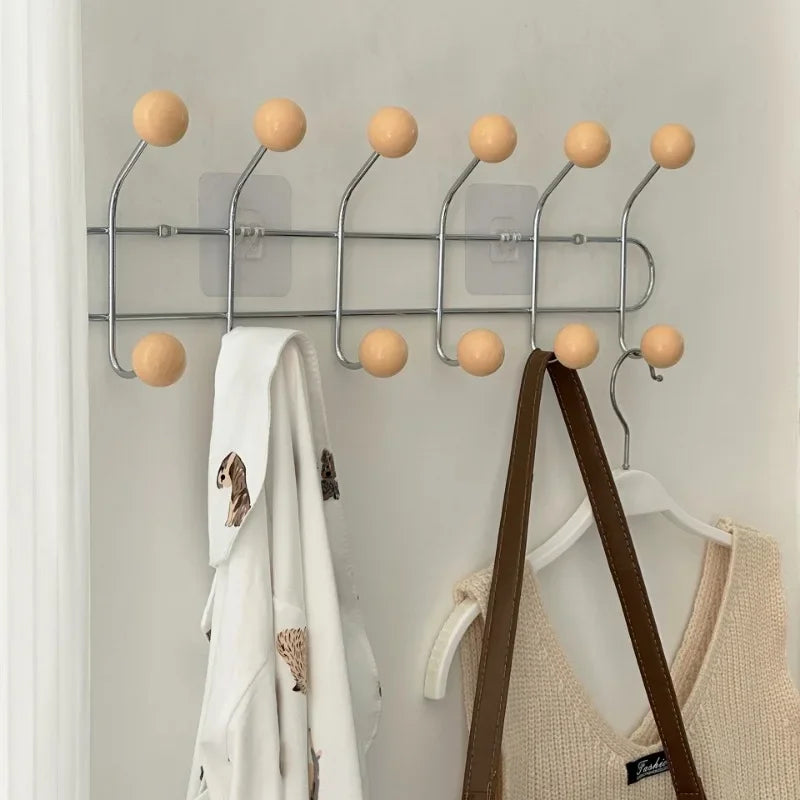 Porte-manteau mural 4, 5 ou 6 crochets – Abricot / 6 crochets