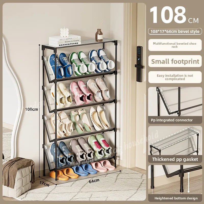 Étagère à chaussures inclinée multicouche – 60 ou 84 cm