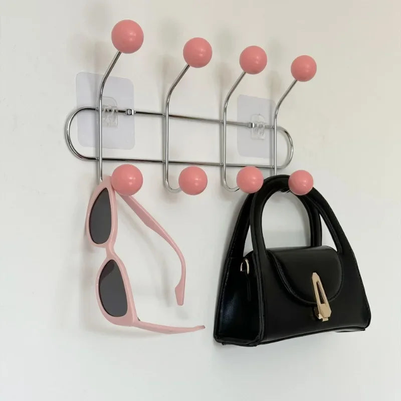 Porte-manteau mural 4, 5 ou 6 crochets – Rose / 4 crochets