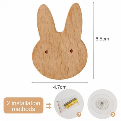 Crochets muraux en bois en forme d'animaux et de formes – 25 modèles