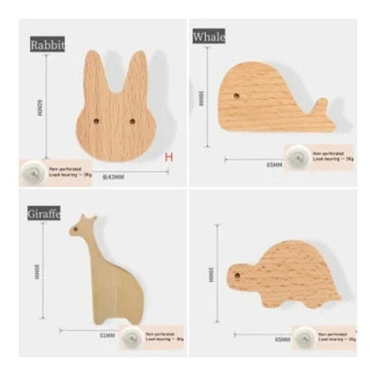 Crochets muraux en bois animaux – Chambre d'enfant – photo 4