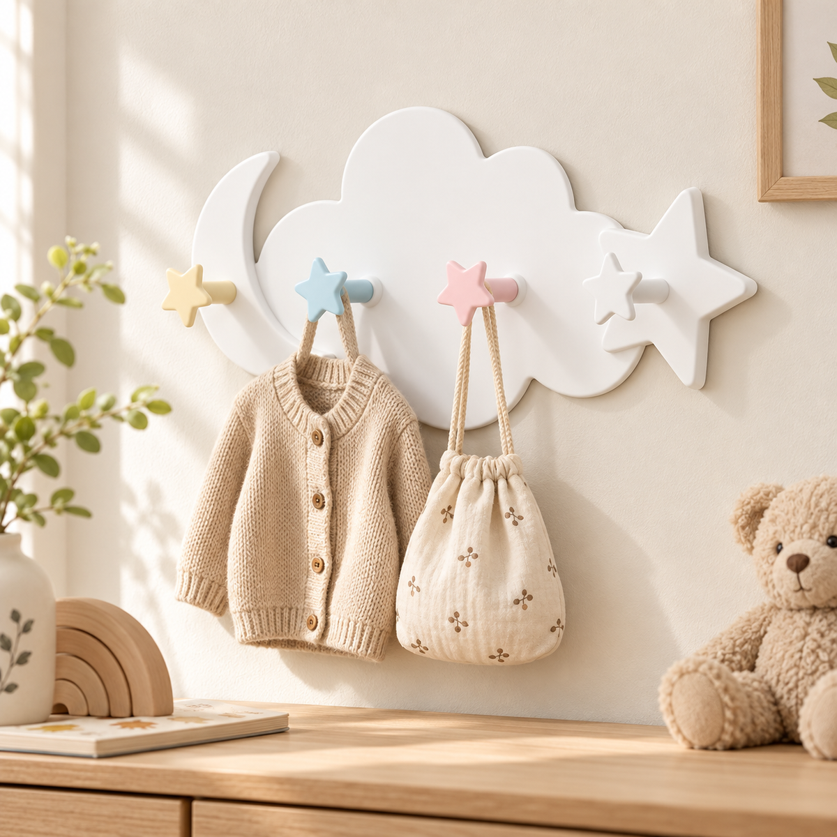 Crochets adhésifs nuage Kawaii – vue 1